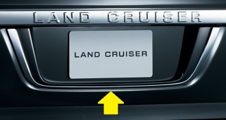 Land Cruiser 200 201508- Back Door Garnish (Black)